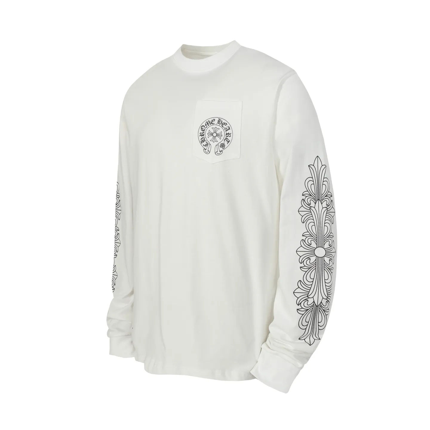P150 2125 style -Chrome Hearts/Chrome Hearts Hong Kong limited Sanskrit letter printed long-sleeved T-shirt -High weight, high density and high quality. The wool is soft, delicate and skin-friendly. It feels soft and silky. It has excellent warmth and skin-friendly properties.
